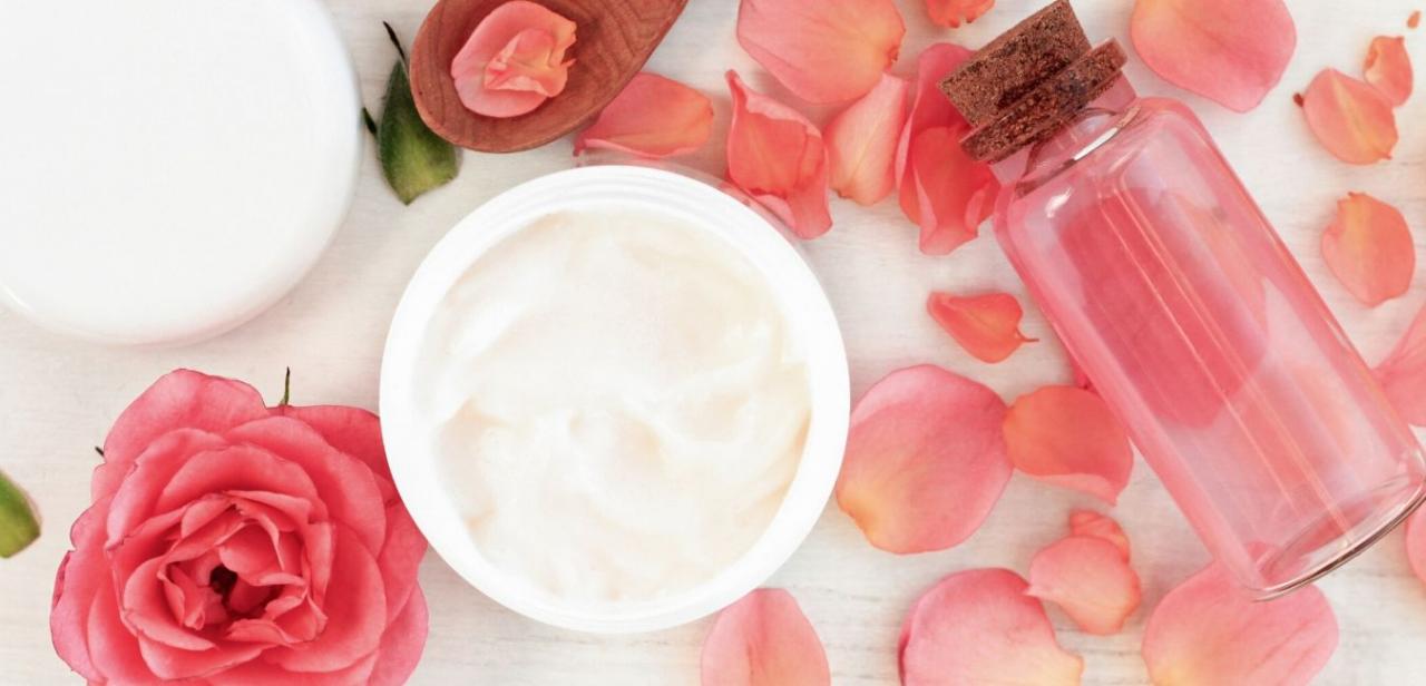 Rose-infused skincare 